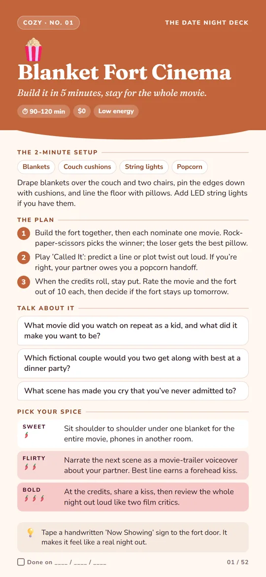 Card 01, Blanket Fort Cinema