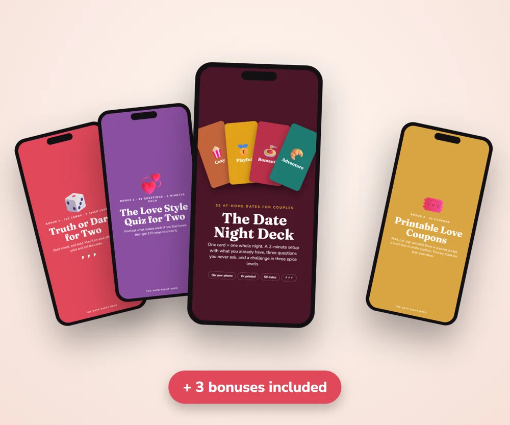 The Date Night Deck with its 3 bonuses